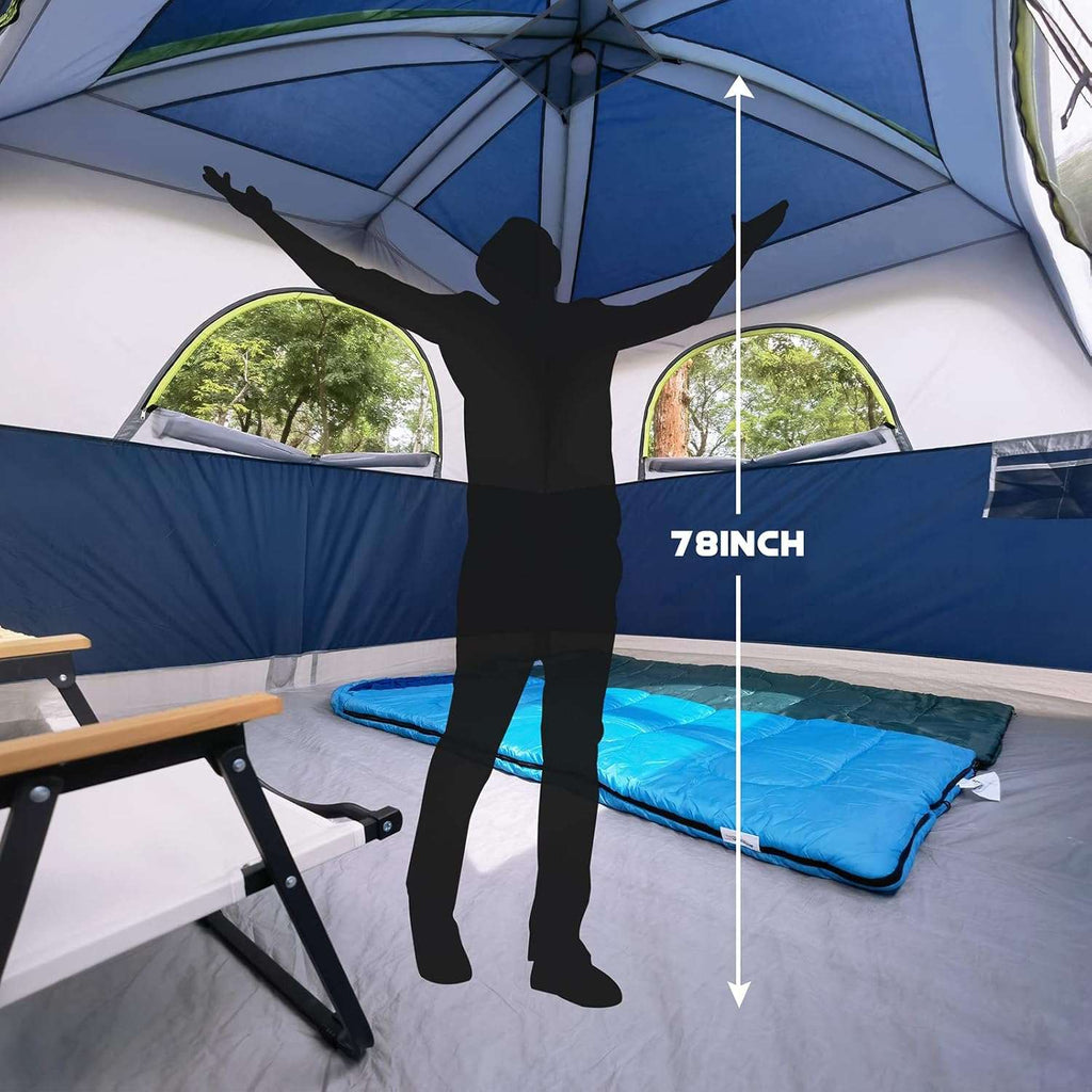 UNP 6 - Person Weather - Shield Cabin Camping Tent with Steel Poles - by UNP OUTDOOR