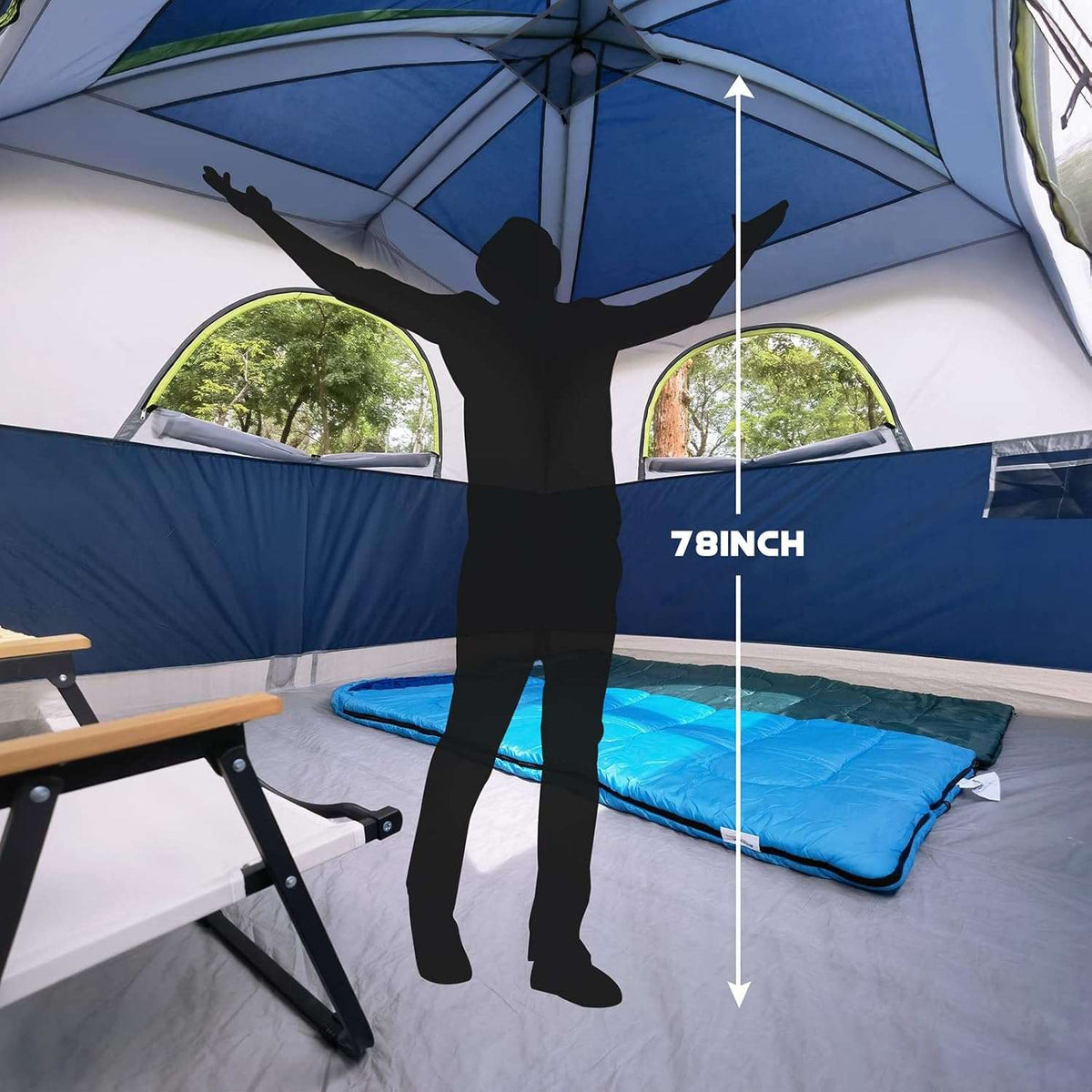 UNP 6 - Person Weather - Shield Cabin Camping Tent with Steel Poles - by UNP OUTDOOR