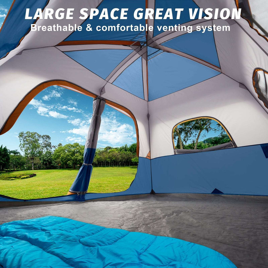 UNP 8 - Person Family Tent - Large Waterproof Camping Shelter - by UNP OUTDOOR