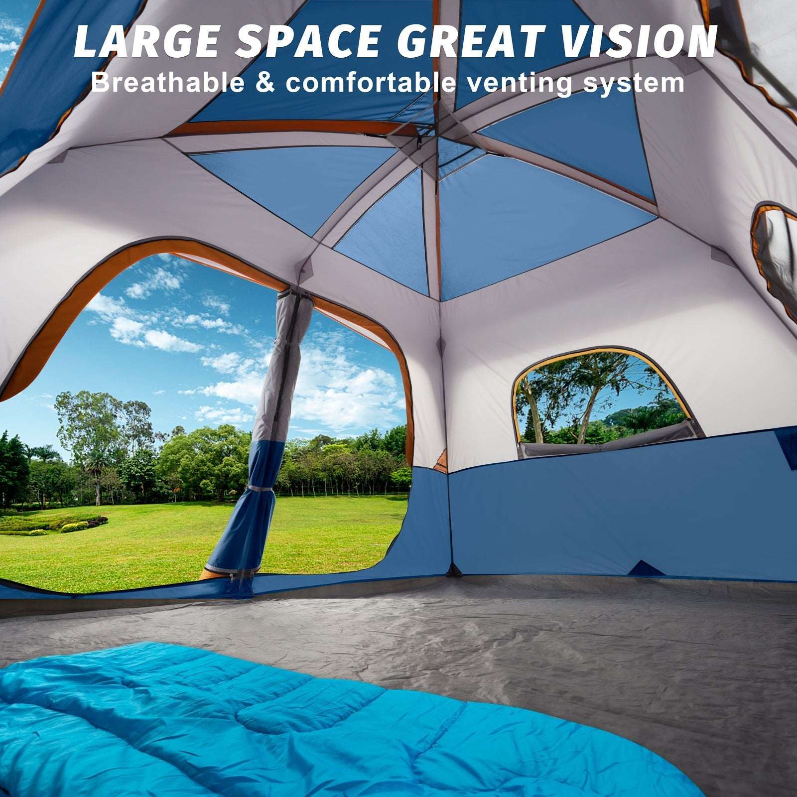UNP 8 - Person Family Tent - Large Waterproof Camping Shelter - by UNP OUTDOOR