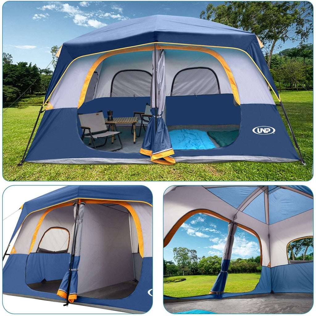 UNP 8 - Person Family Tent - Large Waterproof Camping Shelter - by UNP OUTDOOR