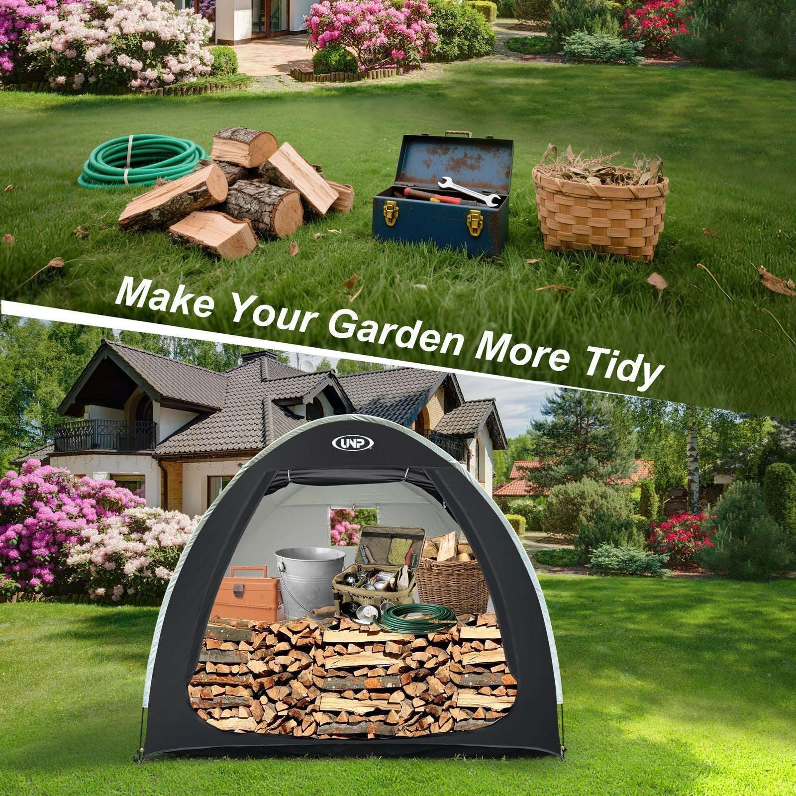 UNP Heavy - Duty Bike Cover - Waterproof Outdoor Shelter for 1 - 2 Bikes - by UNP OUTDOOR