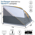 UNP Nomad Side - Awning Canopy - by UNP OUTDOOR-Dimension View 
