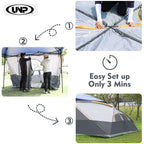 UNP Nomad Side Awning Canopy - Waterproof Camping Tent Sun Shade Shelter - by UNP OUTDOOR