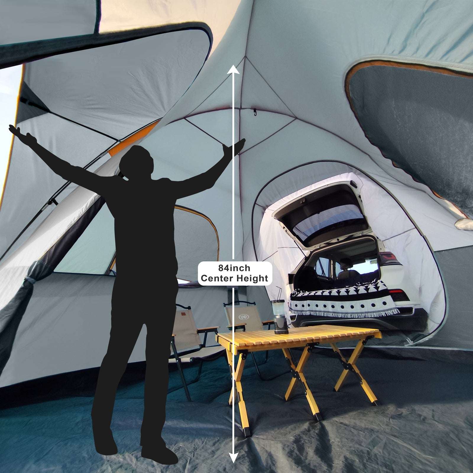 UNP Universal SUV Tailgate Shelter - 10x10 Instant Car Camping Tent - by UNP OUTDOOR